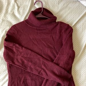 100% cashmere sweater burgundy